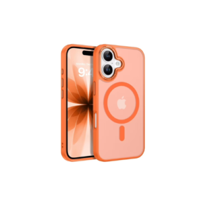 JJEAN-Magnetic for iPhone 17 Case 6.3" 2025, [Compatible with Magsafe] Slim Cute Matte Translucent Shockproof Drop Protective Bumper Women Men Phone Case Cover for iPhone 17, Cosmic Orange