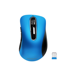 memzuoix Wireless Optical Mouse for Laptop, 5 Buttons 1400 DPI Wireless Mouse with USB Receiver, Cordless Computer Mice for Chromebook, Desktop, PC, Macbook - Blue