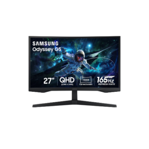 SAMSUNG 27” Odyssey G55C QHD 165Hz 1ms(MPRT) Curved Gaming Monitor - LS27CG556ENXZA