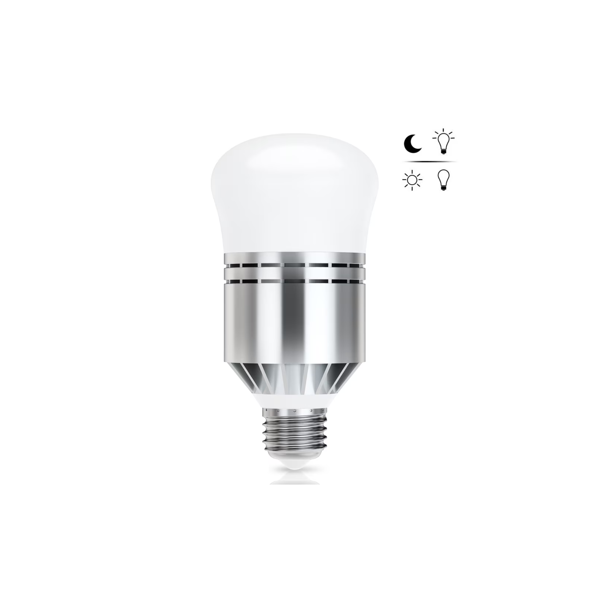 HURRISE Dusk to Dawn LED Light Bulbs, 12W Smart Sensor Bulb E26/27 Built-in Photosensor Detection Auto On/Off, 6000K Cold White, Indoor/Outdoor Lighting Lamp Garage, Hallway, Yard, Porch, Basement