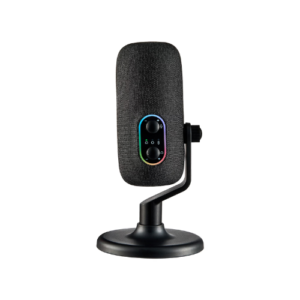 onn USB Tri-Pattern Microphone with Volume/Mute Controls and 3.5mm Headphone Jack, Black