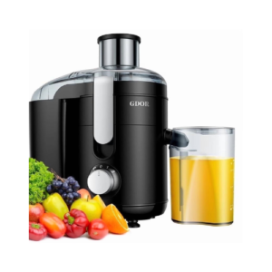 GDOR Kitchen Appliances Juicer Machine Dual Speeds Centrifugal Extractor, Titanium Enhanced Cut Disc, 2.5" FeedChute Juicer, Anti-Drip, Includes Cleaning Brush,Black