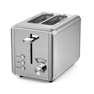WHALL 2 Slice Toaster - Stainless Steel Toaster with Wide Slot, 6 Shade Settings, Bagel Function, Silver