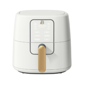 Beautiful 6qt Air Fryer with TurboCrisp Technology, EverGood Ceramic Nonstick Coating, White Icing