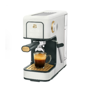 Beautiful Slim Espresso Machine with 20-Bar Pressure, White Icing by Drew Barrymore